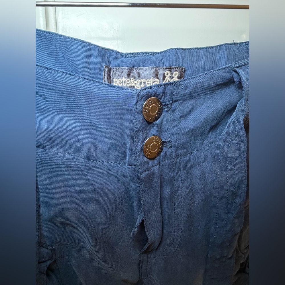 Johnny Was Hailey Cargo Pants in Blue Size 6 - Picture 7 of 10